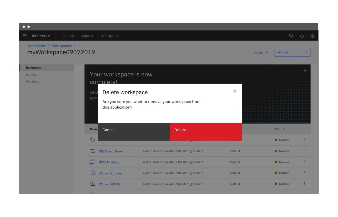 Examples of a button group with a danger button